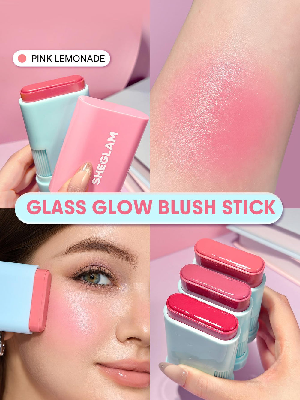 SHEGLAM open stick revealing the tinted bullet for easy on-the-go use