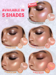 SHEGLAM Glowchi in hand showing size and easy fingertip application benefit