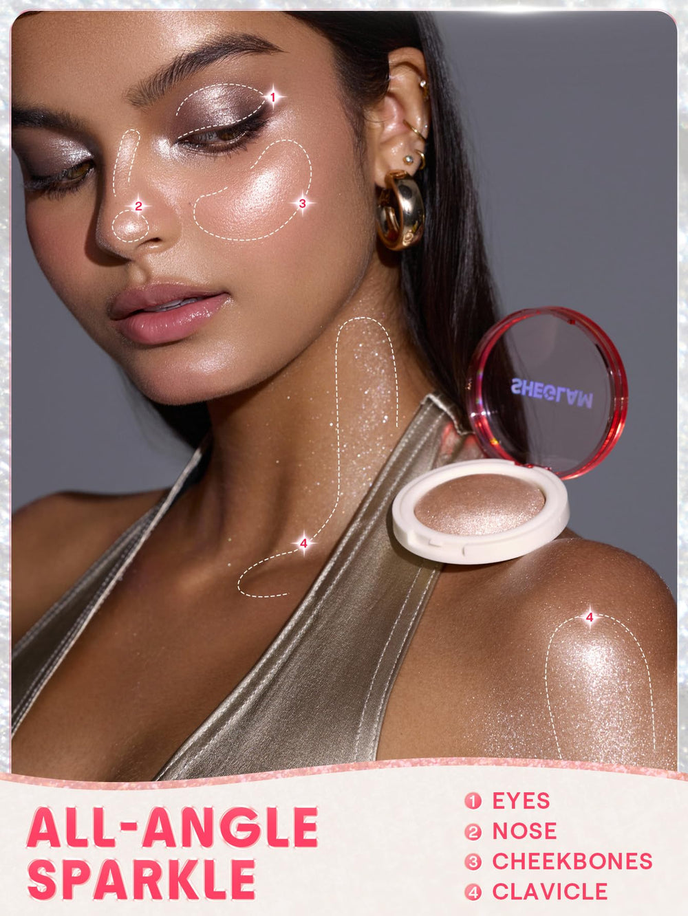 SHEGLAM Glowchi texture close-up displaying bouncy mochi surface and blendability