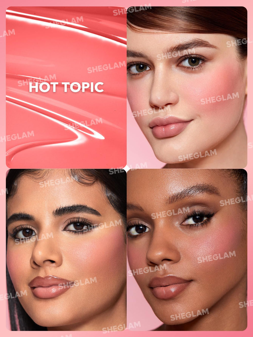 SHEGLAM ingredients label showing vitamin C enrichment and cruelty-free