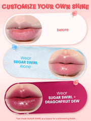 SHEGLAM gloss inside purse illustrating on-the-go hydration