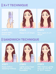 Model using SHEGLAM in daytime makeup routine showing long-lasting wear benefit