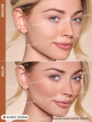 SHEGLAM on model in summer makeup look illustrating warm, sun-kissed radiance
