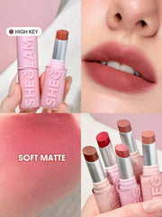 SHEGLAM texture close-up showing cushiony glide and smooth finish