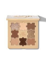 SHEGLAM Love N' Taupe front packaging showing compact puzzle design and portability