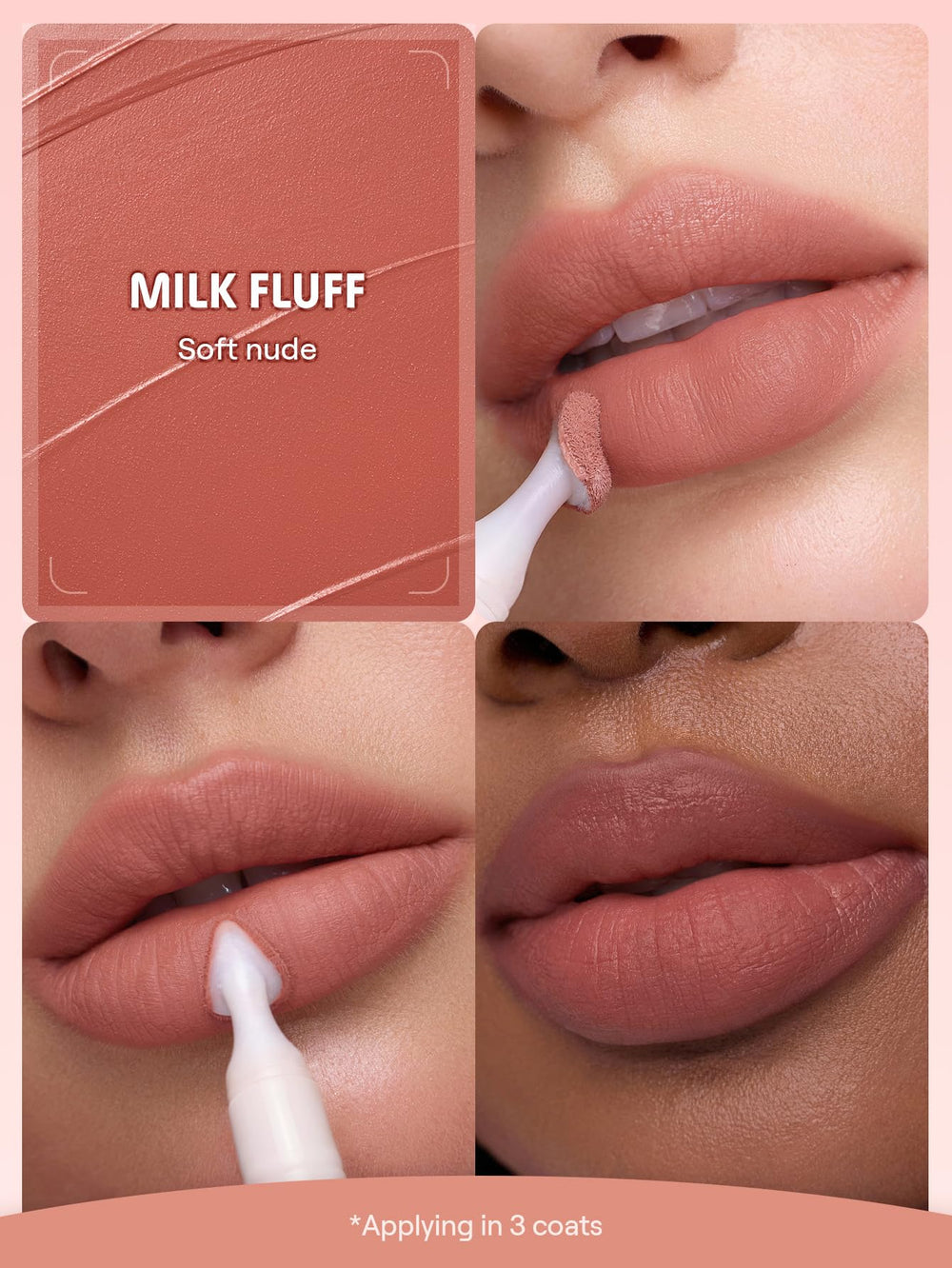 SHEGLAM triangular applicator close-up for precise lip lining benefit