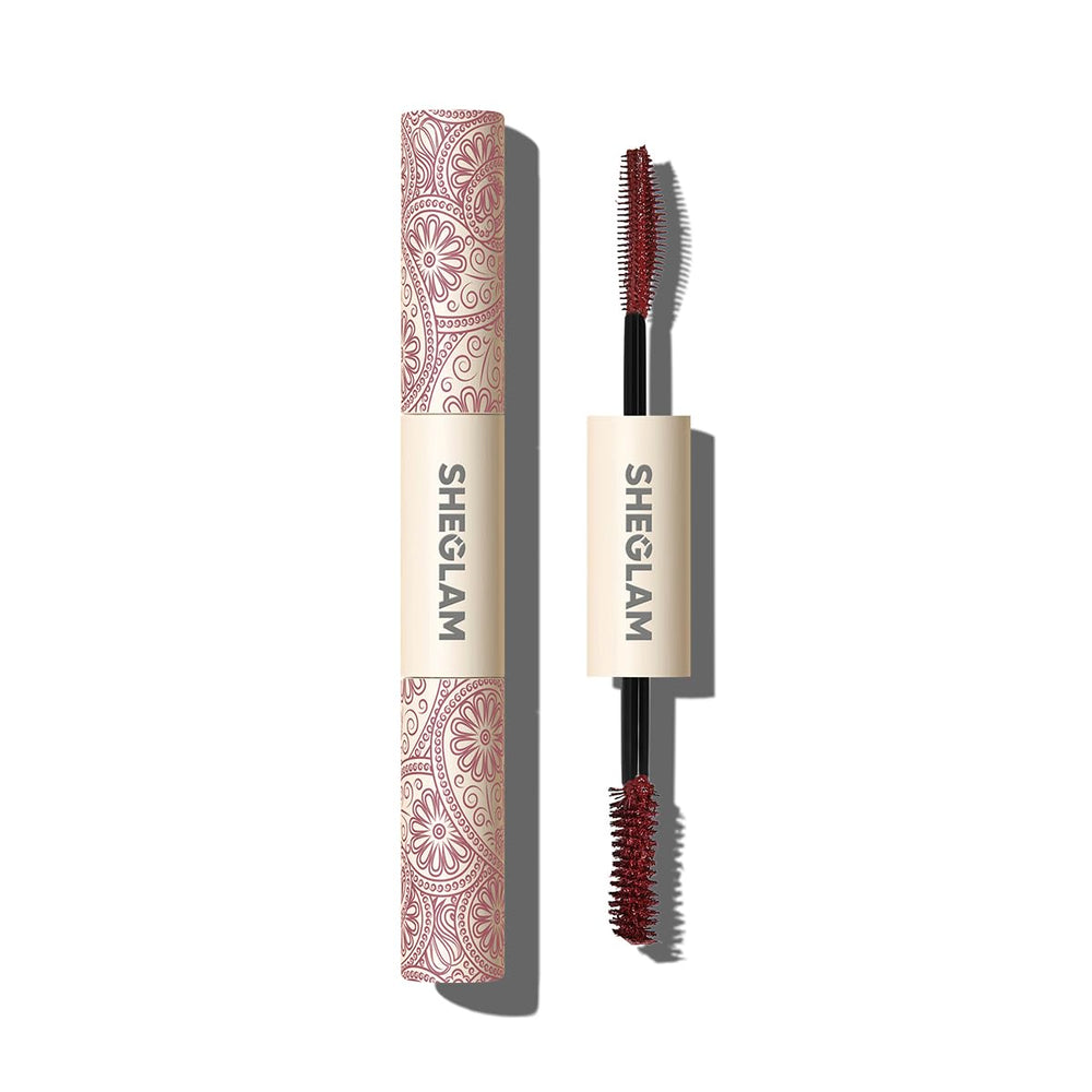 SHEGLAM front packaging showing waterproof burgundy and product benefit