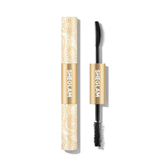 SHEGLAM front packaging shot showcasing elegant gold-infused mascara