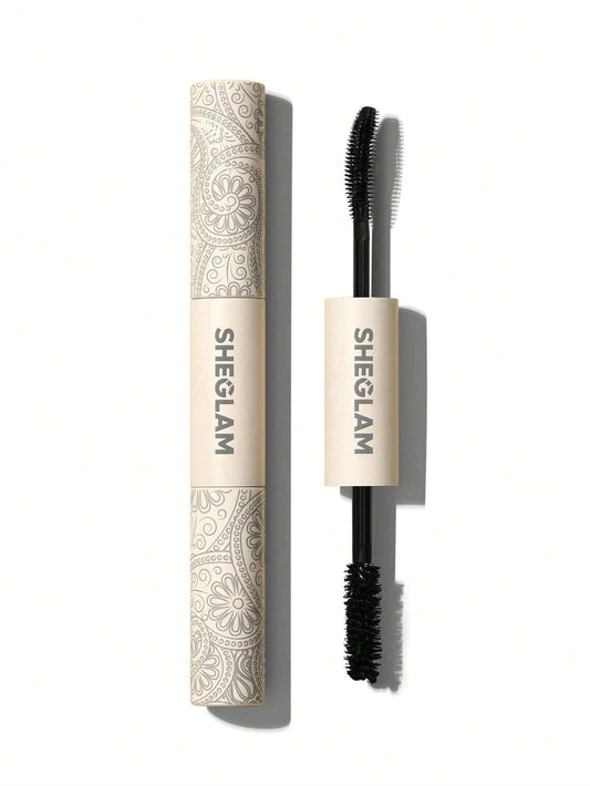 SHEGLAM front packaging showing dual-ended mascara for versatile looks