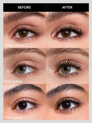 SHEGLAM mascara applied on eye close-up enhancing length and definition