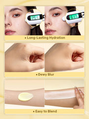 SHEGLAM ingredient highlight with hyaluronic acid and squalane for hydration
