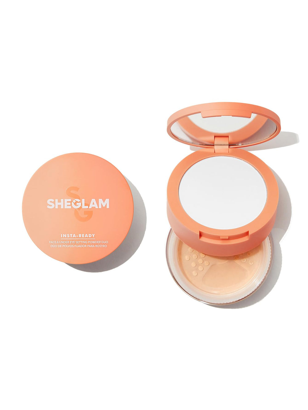 SHEGLAM front packaging showing Natural Linen shade and dual compartments for versatility