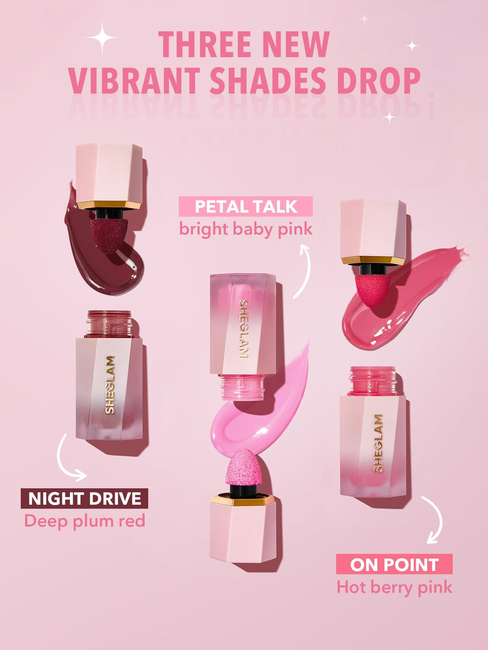 SHEGLAM On Point application with fingers on cheek, illustrates quick, streak-free blending benefit