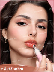SHEGLAM paired with Bold Booster Lip Liner for defined, plumped lips