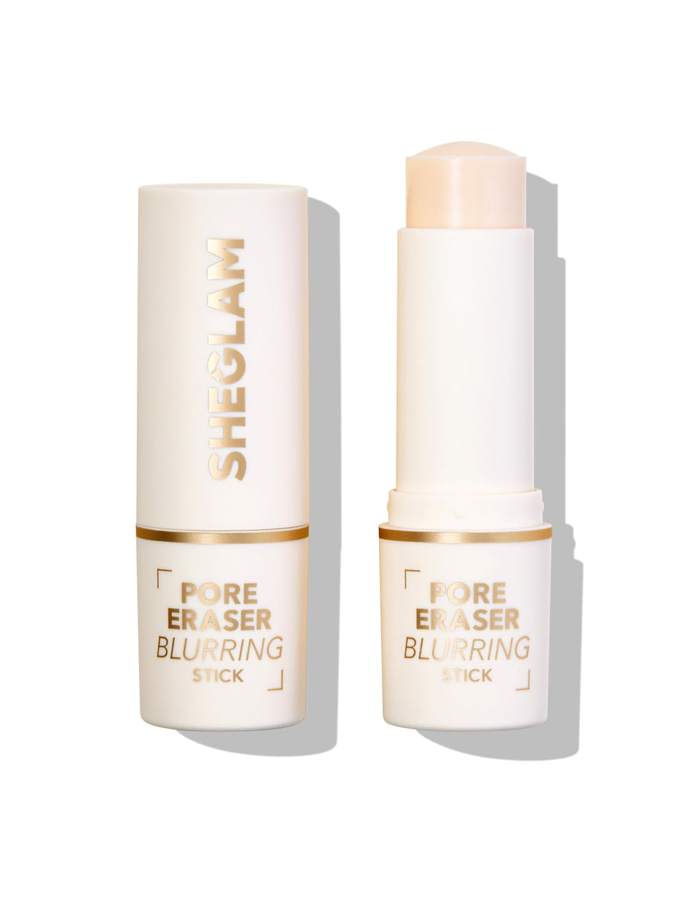 SHEGLAM pore eraser stick front view showing compact design and portability benefit