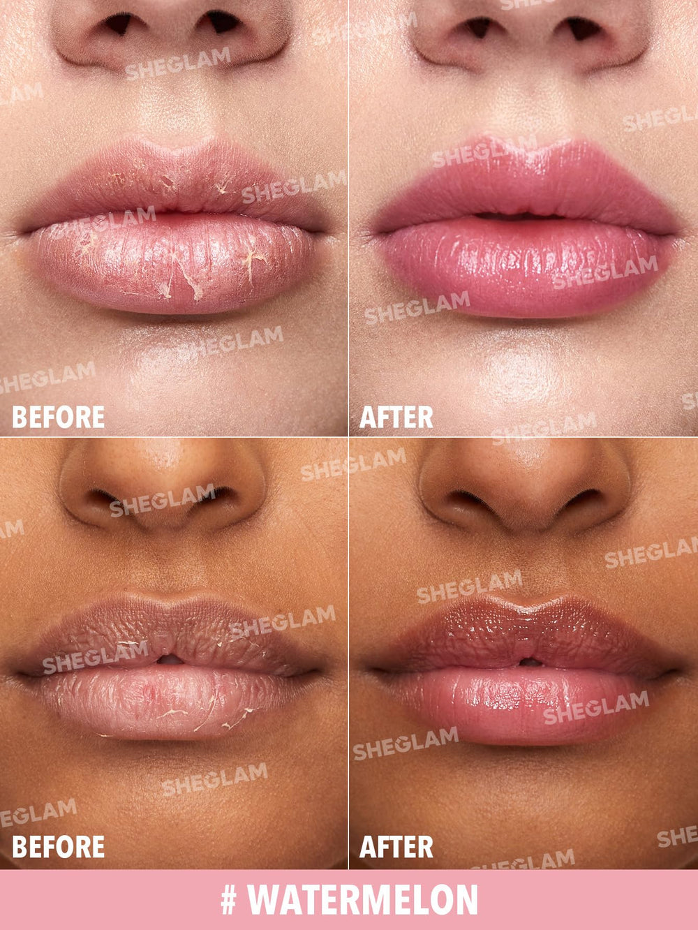 SHEGLAM close-up texture of balm highlighting creamy hydration and smooth finish benefit