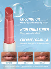 SHEGLAM model wearing gloss showcasing hydrated, shiny lips