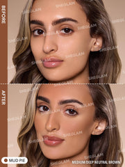 SHEGLAM bronzer held in hand to show compact size and travel-friendly scale