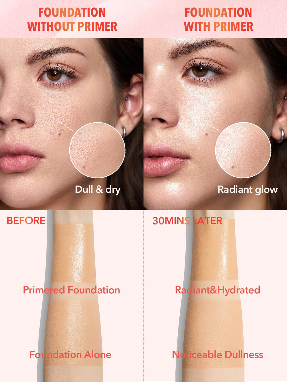SHEGLAM pump dispensing product showing controlled application and mess-free use