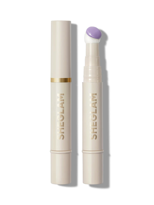 SHEGLAM purple tube front view showing compact corrective product