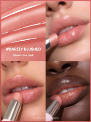 SHEGLAM swatch of Barely Blushed on hand showing sheer rosy tint