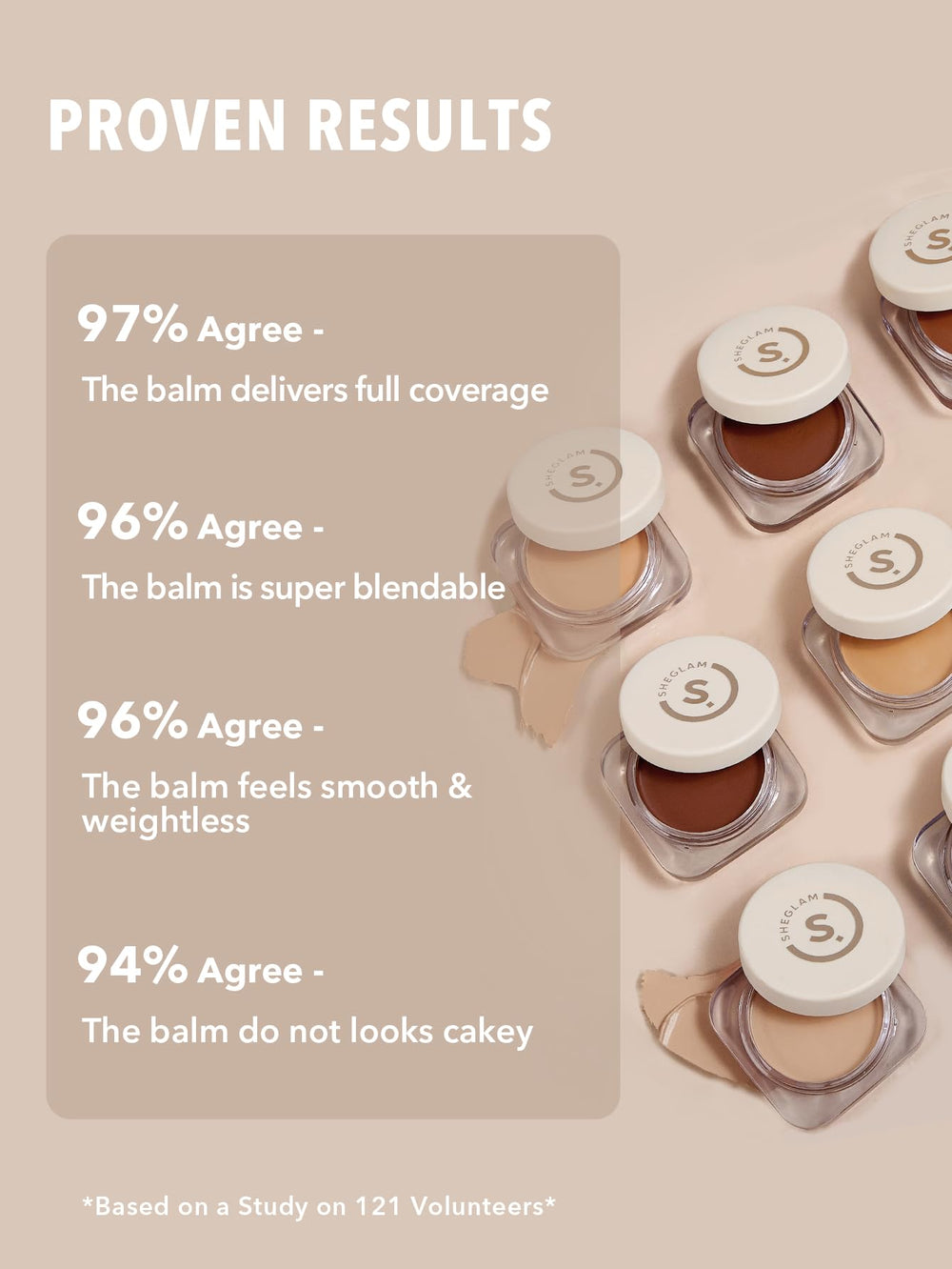 SHEGLAM size and scale in hand to show compact, travel-friendly design
