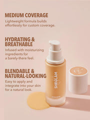 SHEGLAM before-and-after coverage comparison showing natural concealment benefit