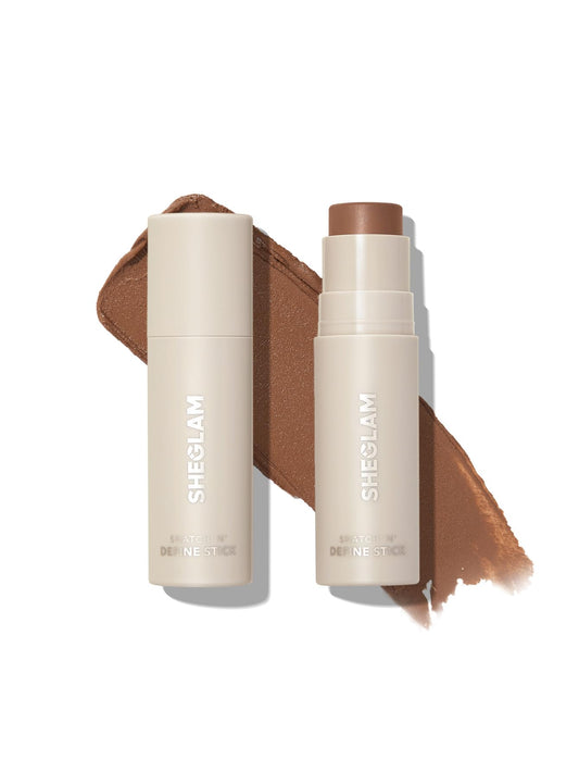 SHEGLAM front packaging showing compact contour stick for easy identification and travel