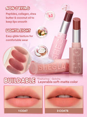 SHEGLAM swatches on arm showing buildable shades and pigmentation