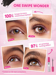 SHEGLAM black mascara swatch showing smooth texture
