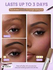 SHEGLAM open applicator revealing wand tip for precise brow shaping