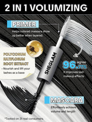 SHEGLAM tubing mascara brush texture close-up, designed for lift and separation