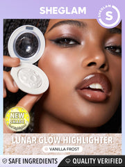 SHEGLAM swatch on wrist revealing Vanilla Frost shimmer and luminous highlight