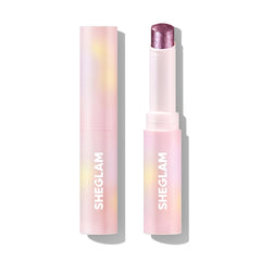 SHEGLAM Violet Crush stick front view showing compact packaging and shade