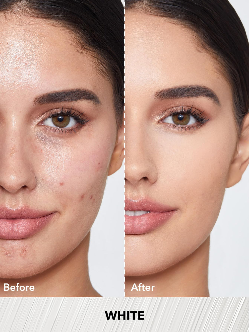 SHEGLAM white dropper dispensing creamy liquid texture for easy blending