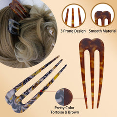 SHEHARUHI hair fork beside ruler showing 4.53-inch size for scale and fit