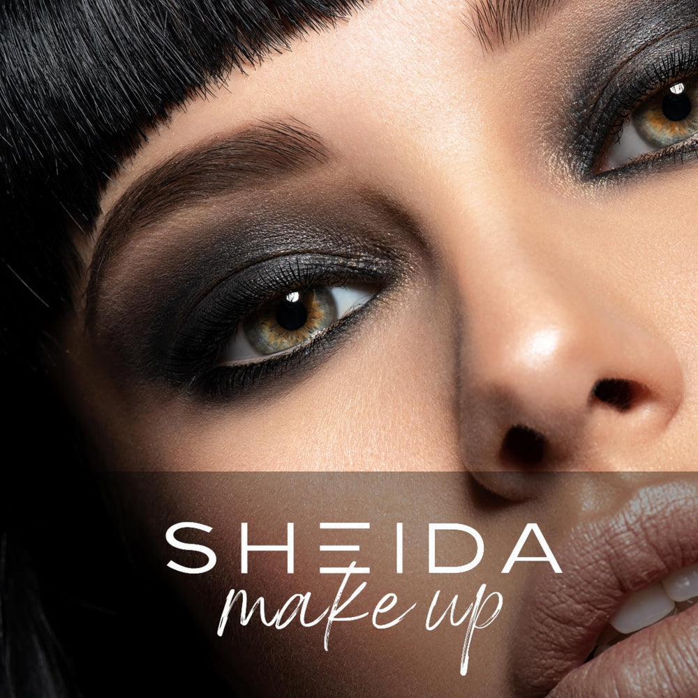 Sheida powder eyeliner swatches on skin demonstrating buildable shades