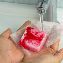 Shibarcle bars staged in a tidy bathroom scene suggesting daily feminine-care routine