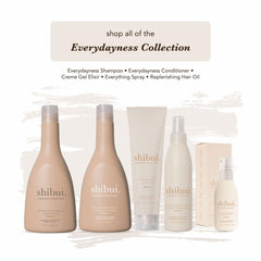 SHIBUI shampoo on bathroom shelf with towel showing everyday routine ease