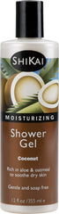 ShiKai front bottle image showing coconut shower gel and moisturizing benefit