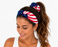Shimmer Anna Shine twist headband close-up highlighting soft fabric and comfortable fit