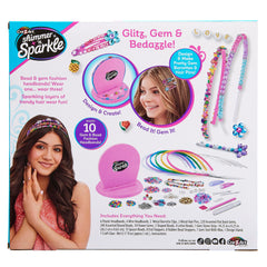 Shimmer 'N Sparkle barrettes on model illustrating size and styling benefits