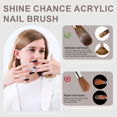 Shine Chance brush stored in clear plastic tube for travel protection