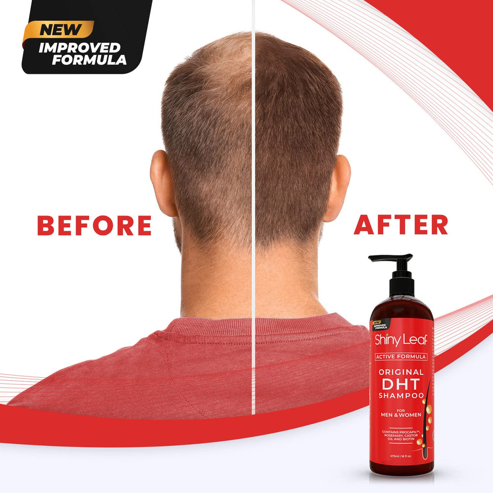 After-wash hair with Shiny Leaf showing smoother, shinier strand appearance