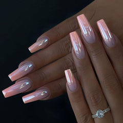 SHIQIXIANNV front packaging showing pink gradient nails and included tools, easy at-home glam