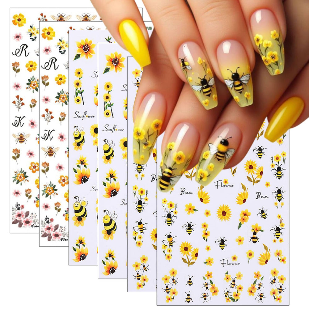 SHIQIXIANNV front packaging showing six decorative sticker sheets for quick nails