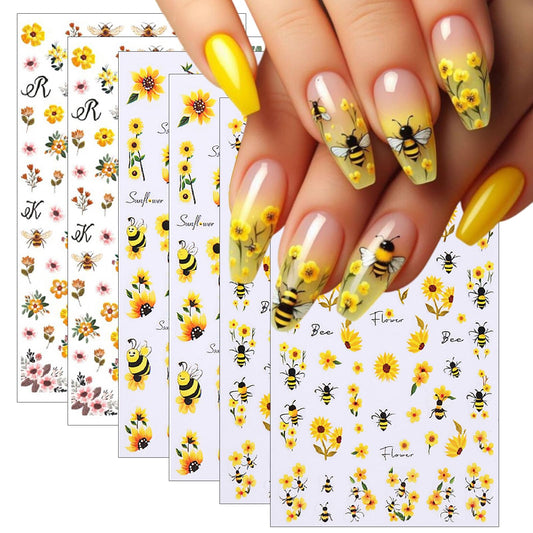 SHIQIXIANNV front packaging showing six decorative sticker sheets for quick nails