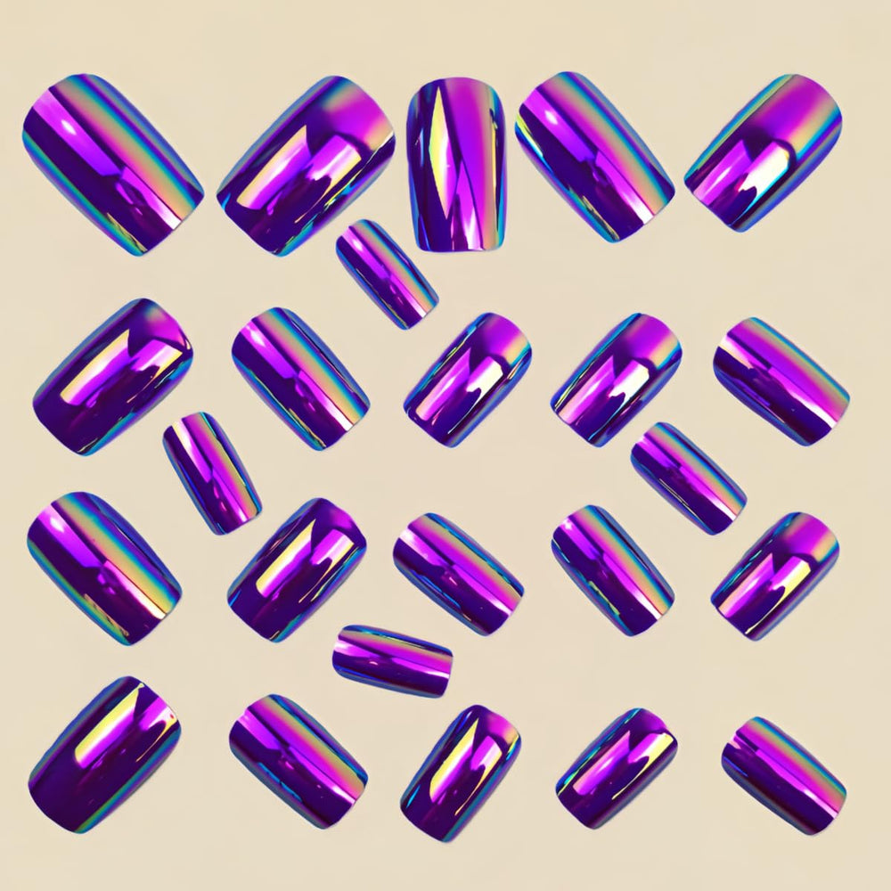 SHIQIXIANNV hand applying press-on nail demonstrating quick at-home application benefit