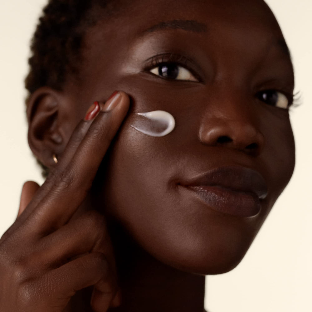 Shiseido Benefiance neck application detail showing lifting and firming support