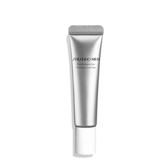 Shiseido front packaging of Men Total Revitalizer Eye Cream showing compact tube and product benefit